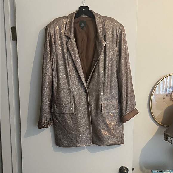 a new day Jackets & Blazers - A New Day Shimmering Gold Blazer